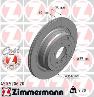 Диск тормозной ZIMMERMANN 450.5206.20