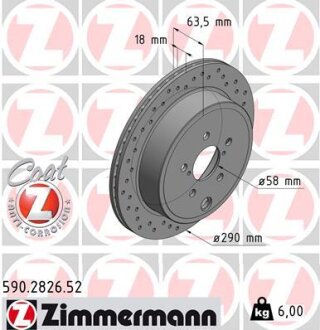 Диск тормозной ZIMMERMANN 590.2826.52