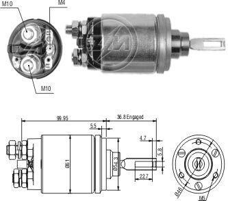 Реле втягуюче стартера ZM ZM741